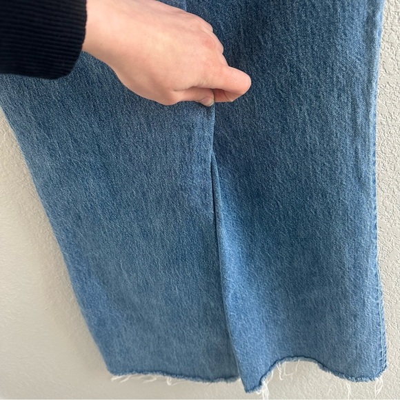 SLVRLAKE FRANKIE Blue Denim Cropped Flared Jeans - Picture 9 of 9